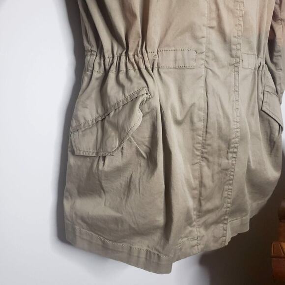 Elliott Lauren Women's Cotton Old Money Jacket Large Cinched Waist Neutral - Picture 3 of 7